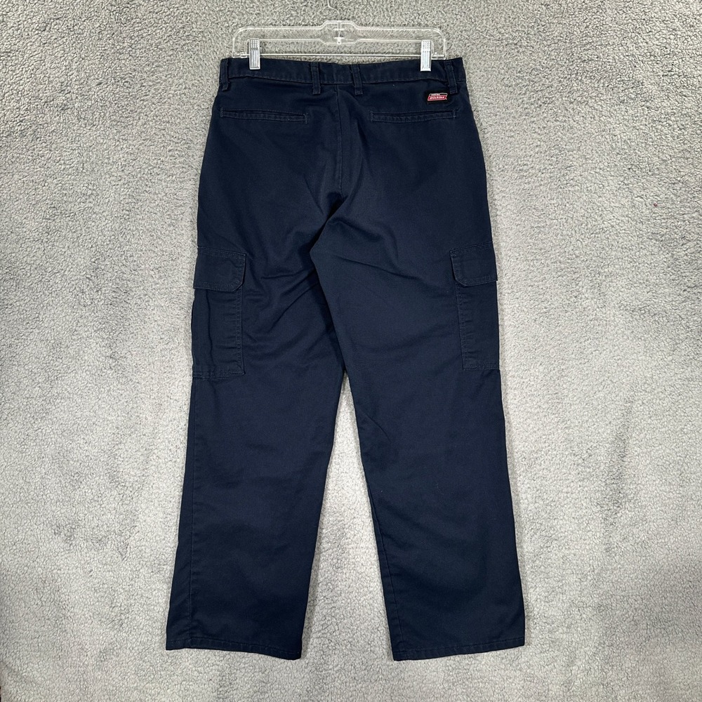 Genuine Dickies Cargo Pants Mens 32x30 Navy Blue Excellent Straight Leg Utility - Picture 2 of 11